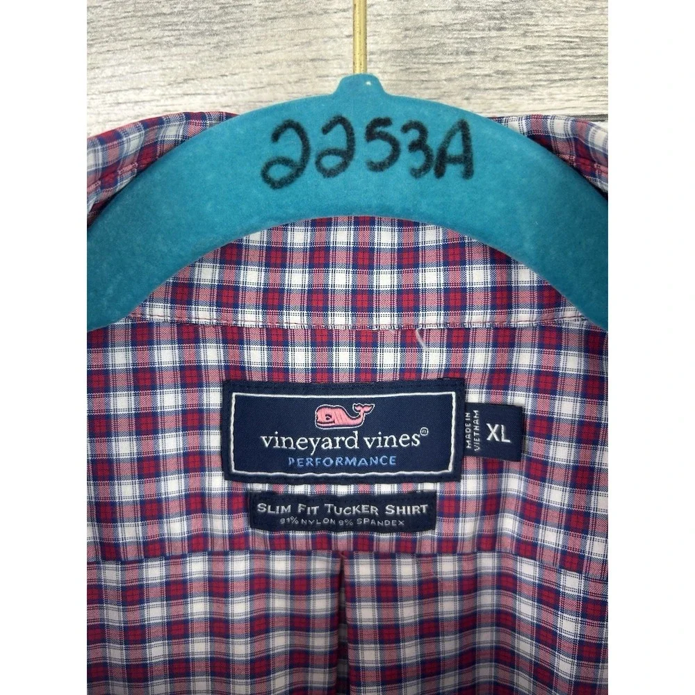 Vineyard Vines Slim Fit Tucker Plaid Long Sleeve Button Up XL